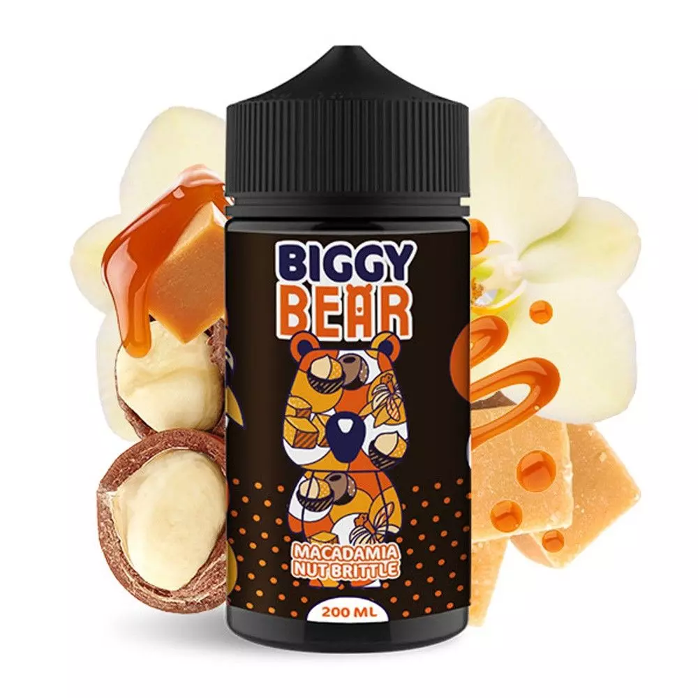 Biggy Bear - 200ml Liquid - Macadamia Nut Brittle (ohne Nikotin)
