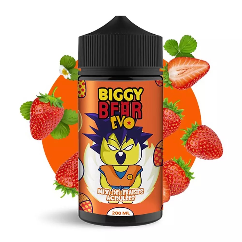 Biggy Bear - 200ml Liquid - EVO Mix de Fraises Acidulées (ohne Nikotin)