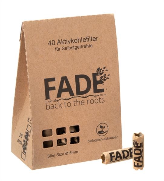 FADE - Aktivkohlefilter - Slim Size - 6.4mm - ORGANIC - Box - 40 Stück