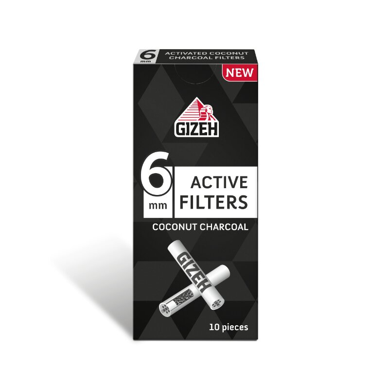 GIZEH - Active Filter 6mm - Black - Box - 20 x 10 Stück Bild 2