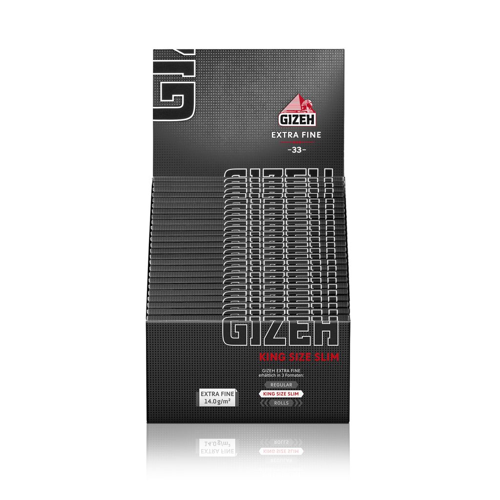GIZEH - King Size Slim - Black - Box - 50 x 34 Stück