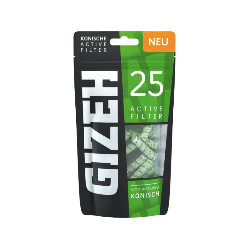 GIZEH - Active Filter konisch - Black - Bag - 6 x 25 Stück Bild 2