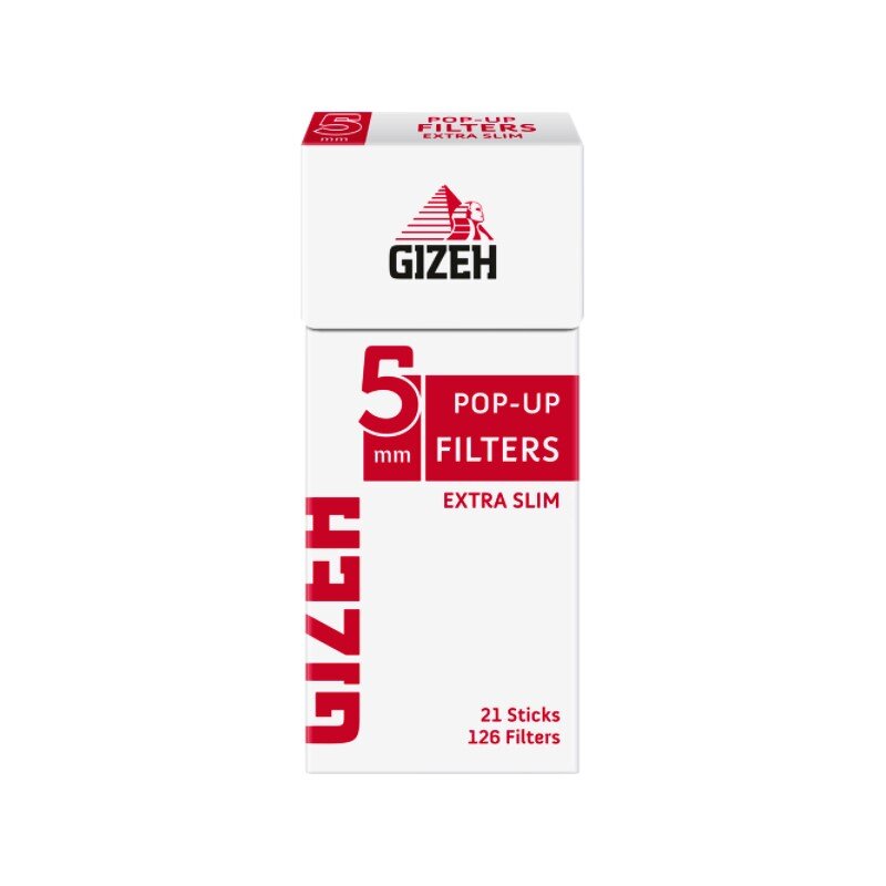 GIZEH - Pop-Up Filter Sticks Extra Slim - Box - 20 x 126 Stück