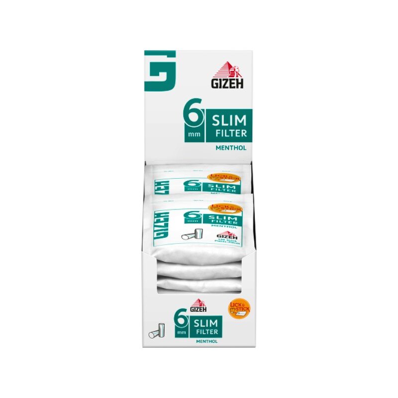 GIZEH - Slim Filter - Menthol - Bag - 10 x 120 Stück