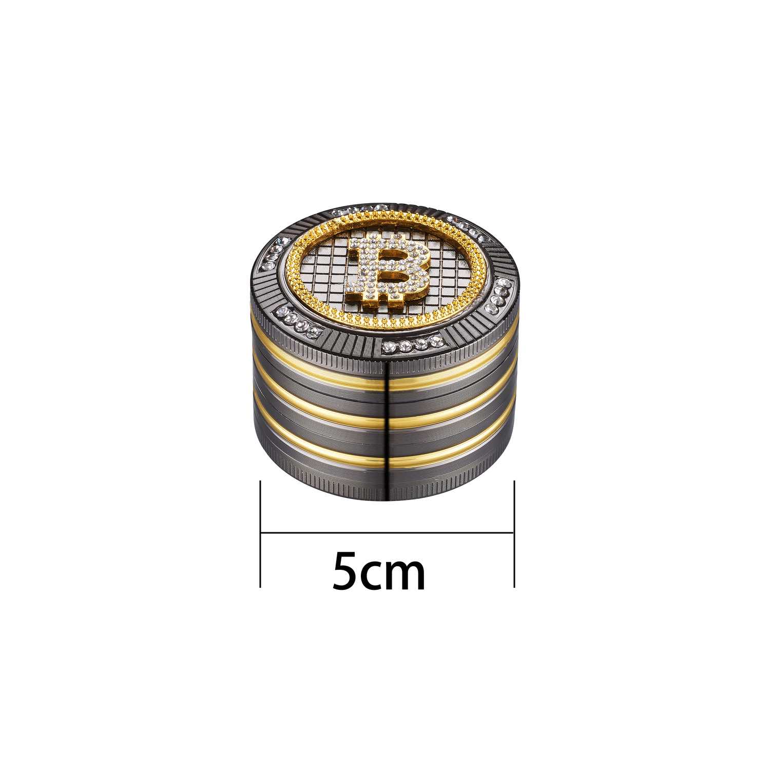 Champ High - Grinder Bling Bling Bitcoin - 50mm - 4 Layers Bild 3