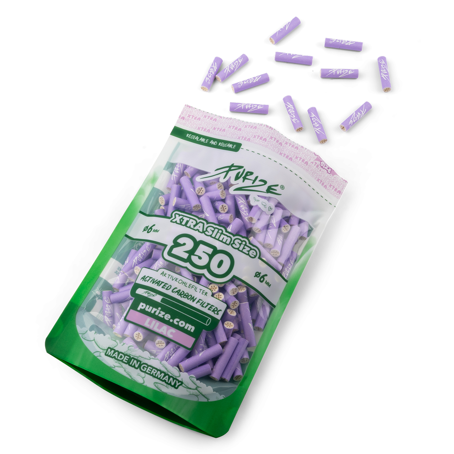 Purize - Xtra Slim Size - 250 Stück - Lilac Bild 2