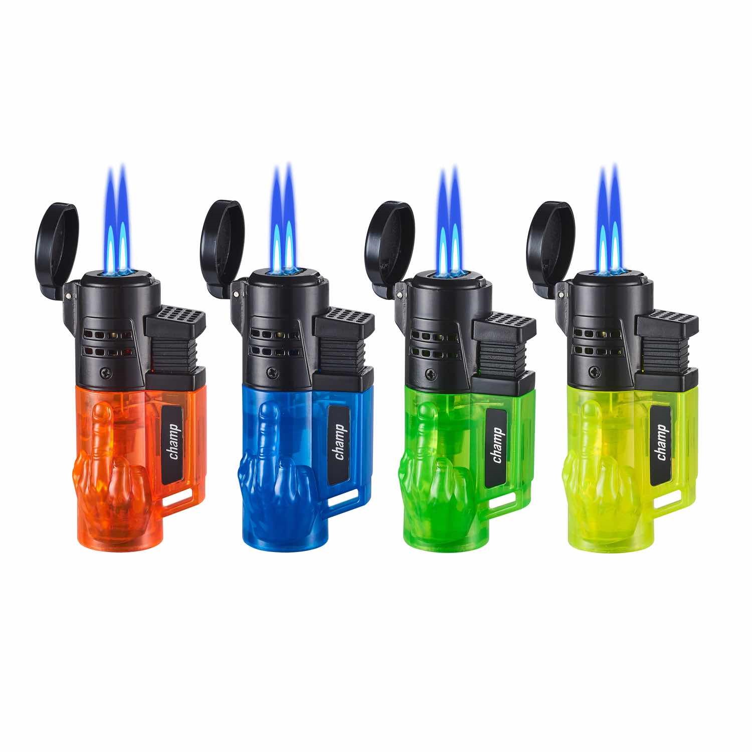 Champ - Fuck You Feuerzeug mit 2 blauen Flammen - Display - 12 Stück Bild 2