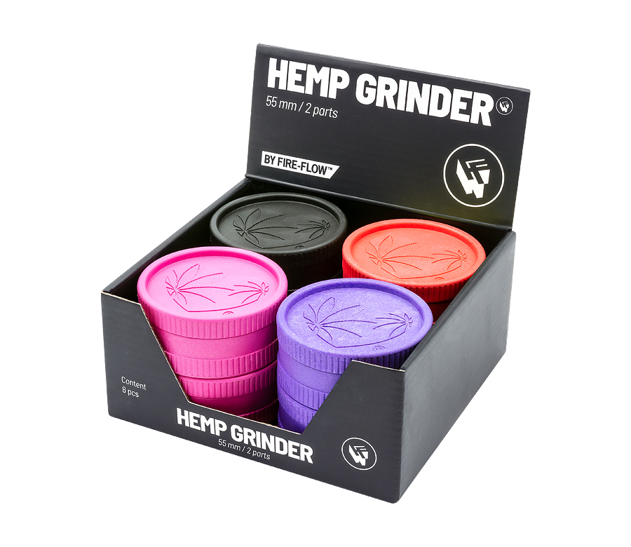 Hemp Grinder - 420 Heart - 55mm - 2 Layers - Display - 8 Stück Bild 2