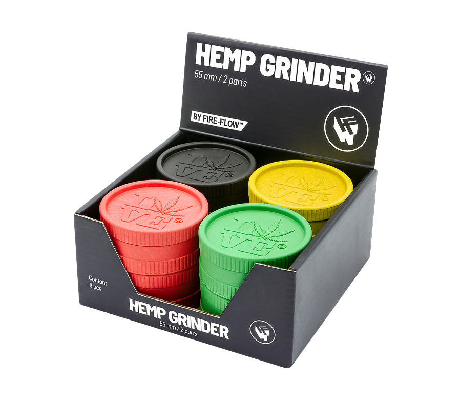 Hemp Grinder - 420 Love - 55mm - 2 Layers - Display - 8 Stück Bild 2