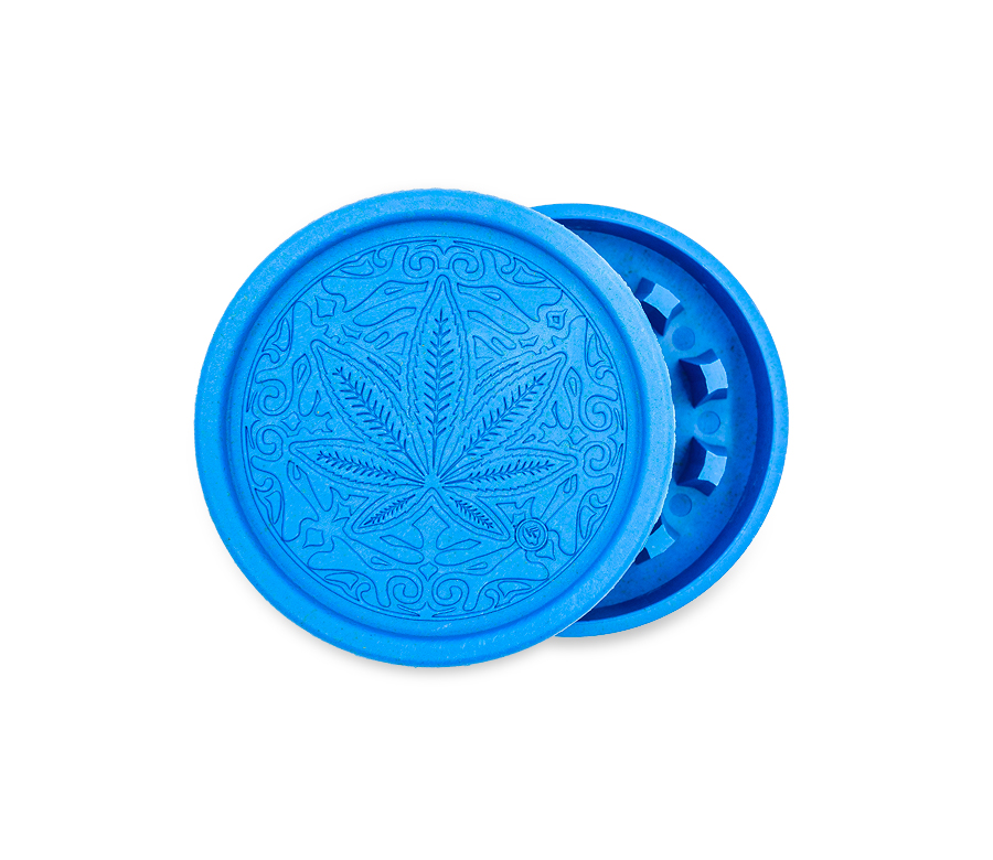 Hemp Grinder - Trance Leaf - 55mm - 2 Layers - Display - 8 Stück Bild 7