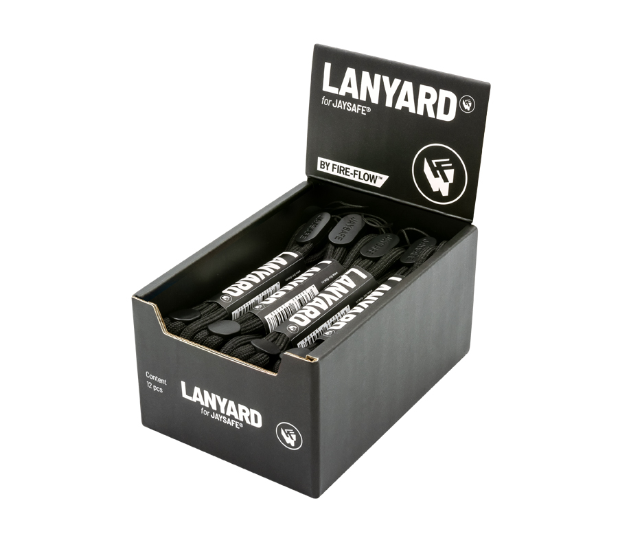 LANYARD for JAYSAFE® - Black - Display - 12 Stück