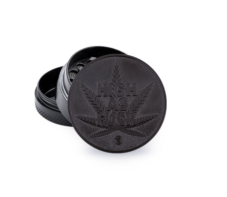 Metal Grinder - 40mm - 3 Layers - Black - High As Fuck - Display - 6 Stück Bild 2