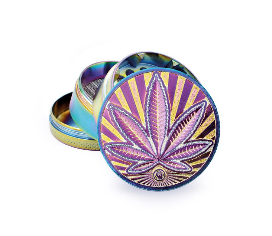 Metal Grinder - 50mm - 4 Layers - Icy - Highlife - Display - 4 Stück