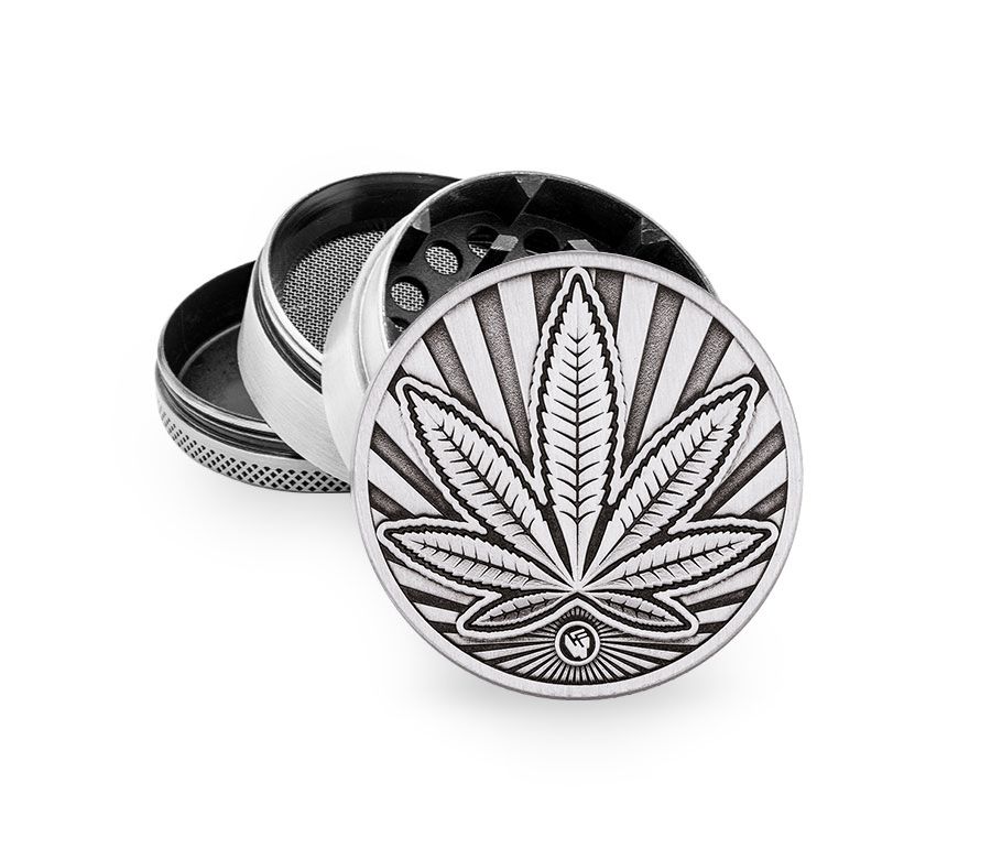 Metal Grinder - 50mm - 4 Layers - Silver - Highlife - Display - 4 Stück Bild 2