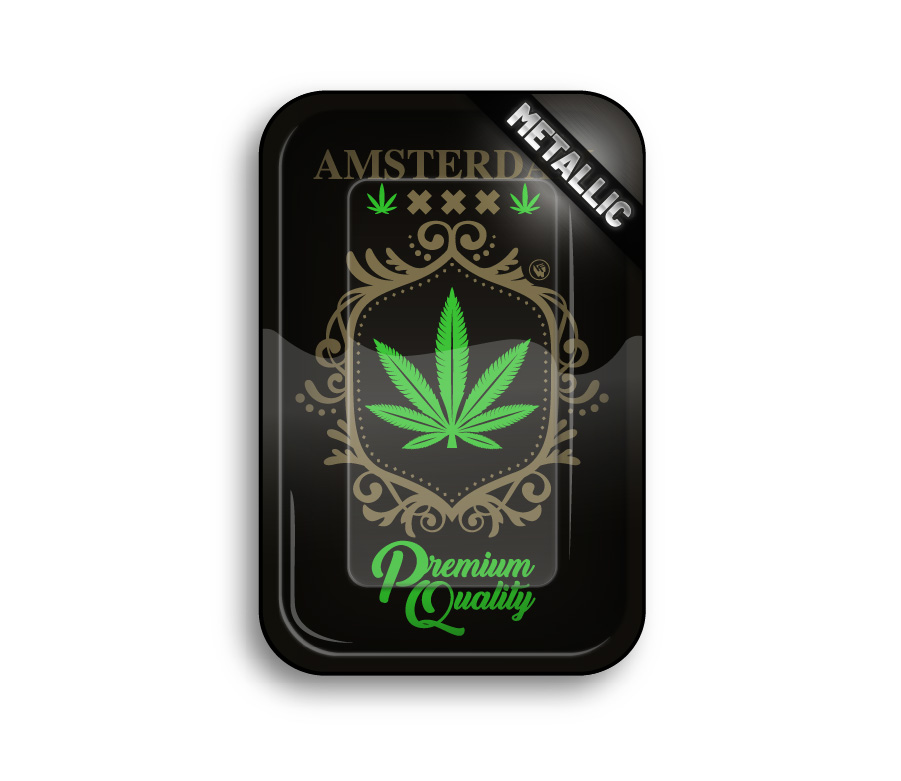 Rolling Tray - 27.5 x 17.5cm - Adam Leaf Gold Bild 2