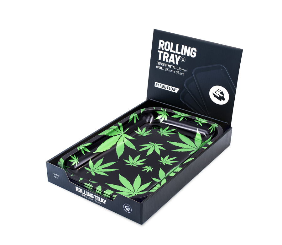 Rolling Tray - 27.5 x 17.5cm - Leaves Green Bild 3
