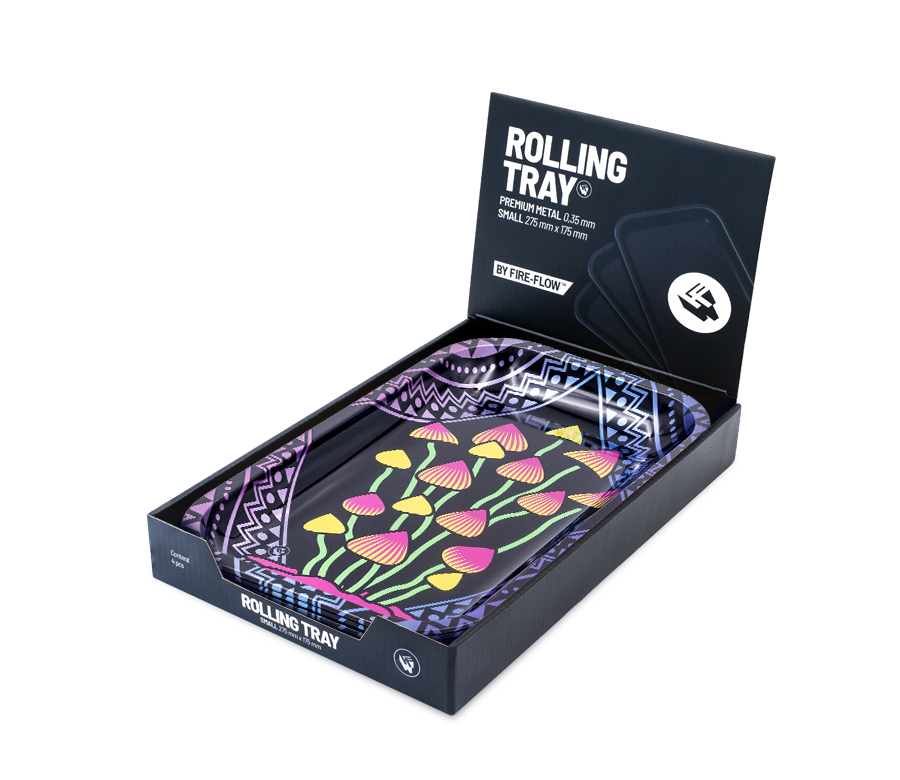 Rolling Tray - 27.5 x 17.5cm - Shrooms 5 2/4 Bild 4