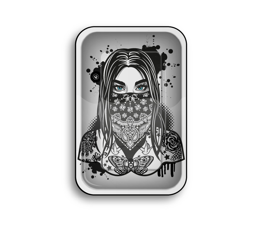 Rolling Tray - 27.5 x 17.5cm - Tattoo Girl Bild 2