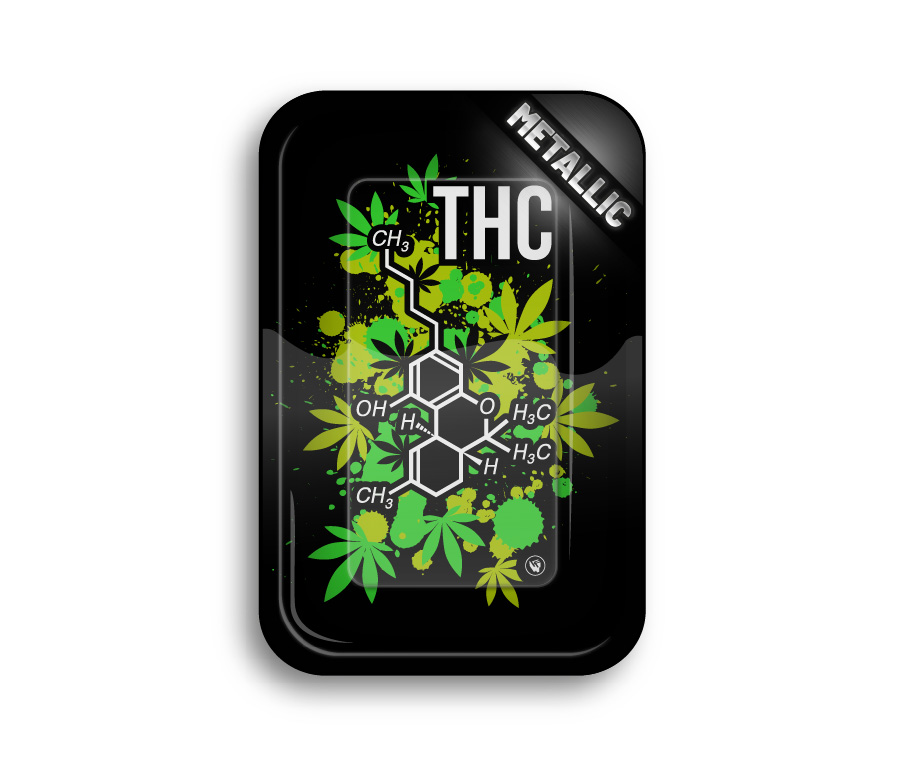 Rolling Tray - 27.5 x 17.5cm - THC Molecule Bild 2