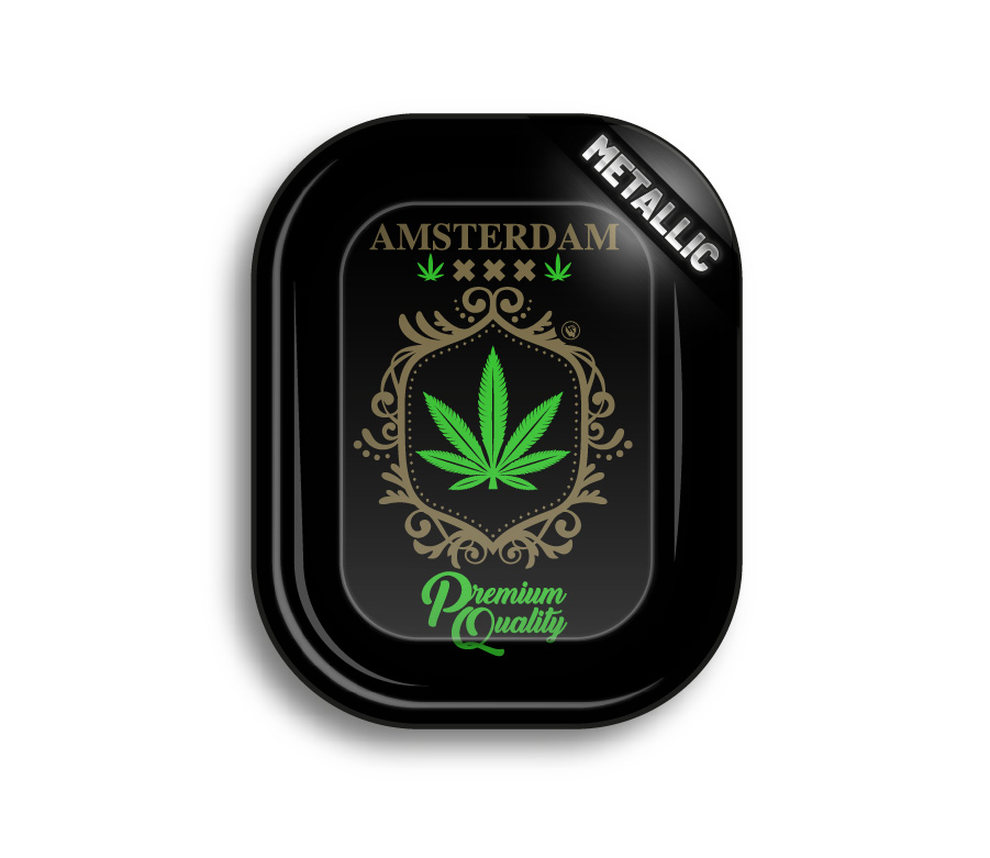 Rolling Tray - 18 x 14cm - Adam Leaf Gold