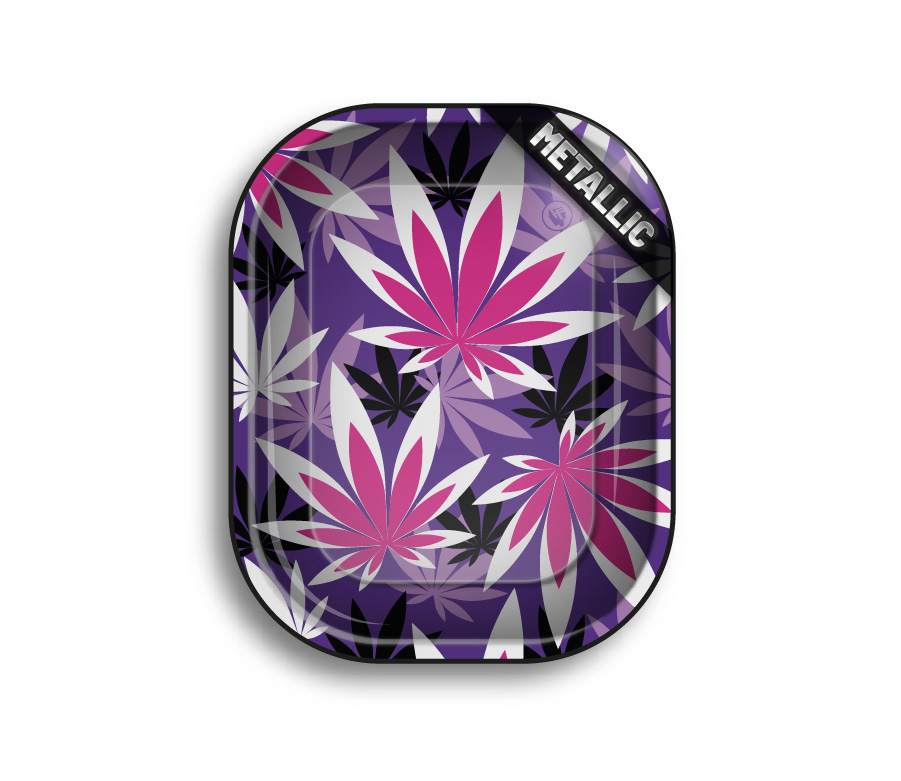 Rolling Tray - 18 x 14cm - Pink Leaves 1/4 Bild 2