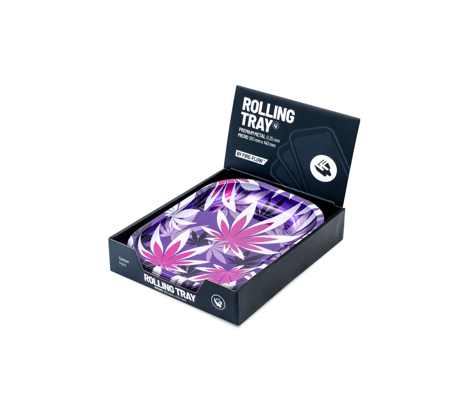 Rolling Tray - 18 x 14cm - Pink Leaves 1/4 Bild 4