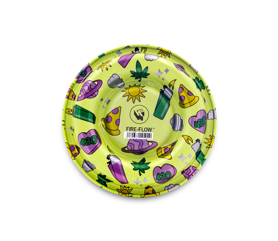 Metal Coffeeshop Ashtray - 136mm - 420 Pattern Bild 4