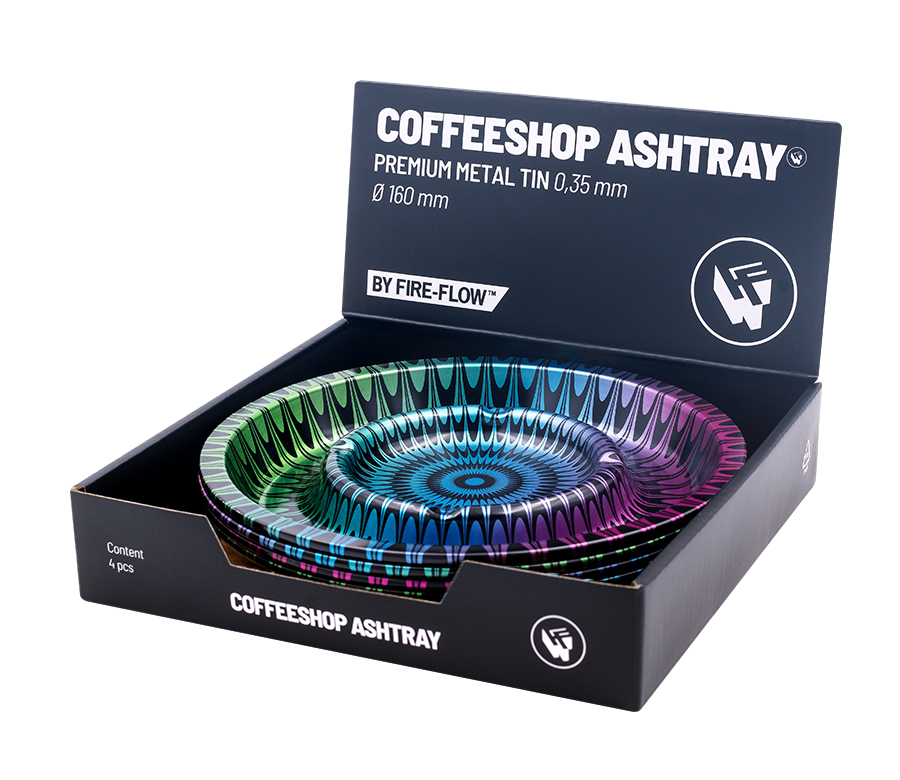 Metal Coffeeshop Ashtray - 160mm - Trippy #1 Bild 6
