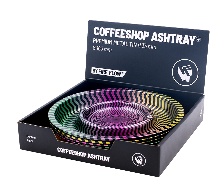 Metal Coffeeshop Ashtray - 160mm - Trippy #2 Bild 6