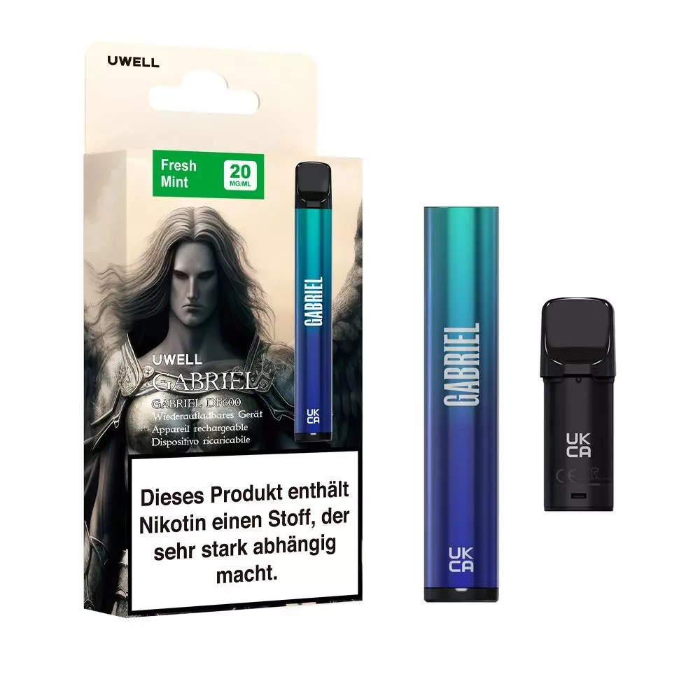Uwell GABRIEL - DF600 - Kit - Display - 10 Stück Tobacco Cream