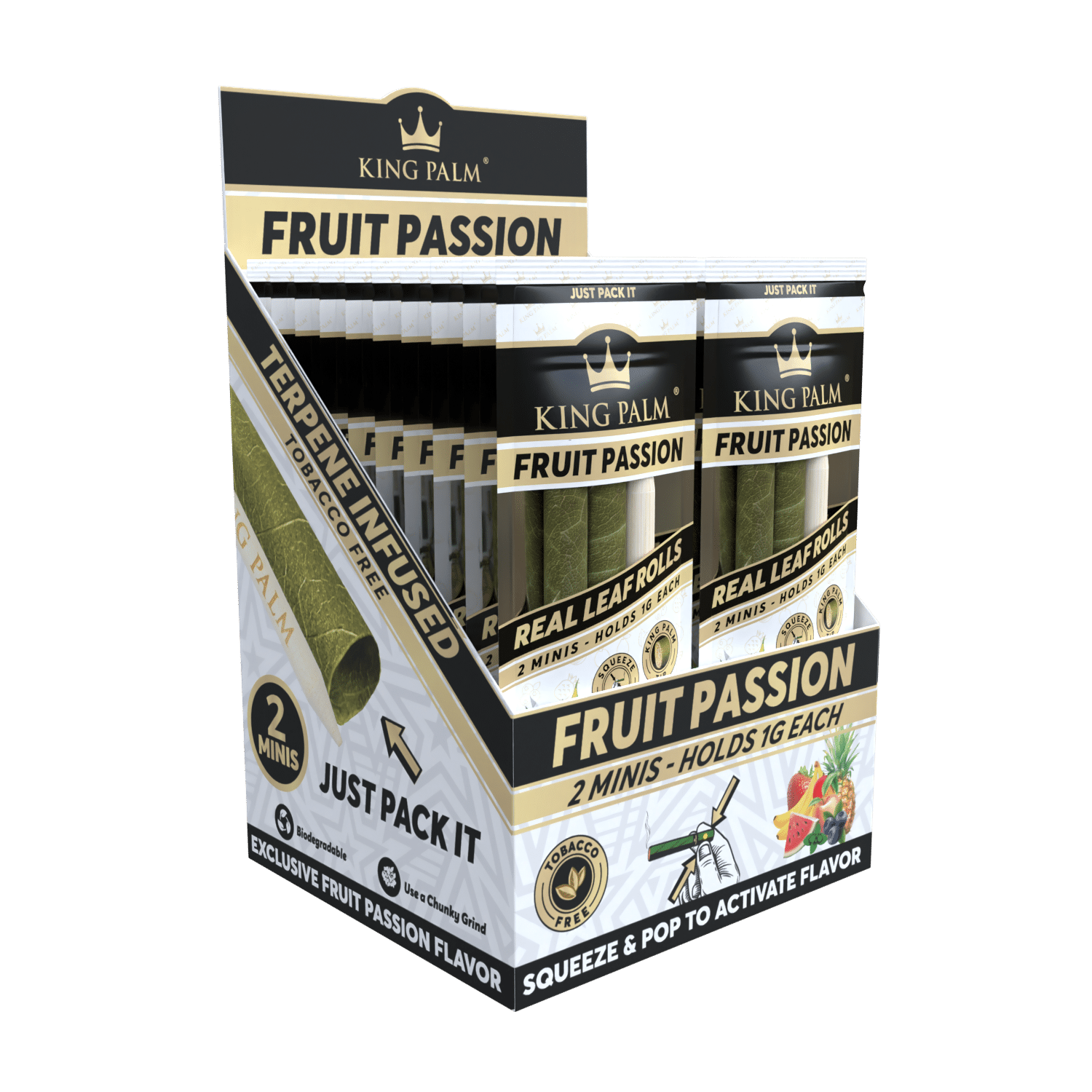 King Palm - Mini - 2 Stück - Fruit Passion - Display - 20 Stück