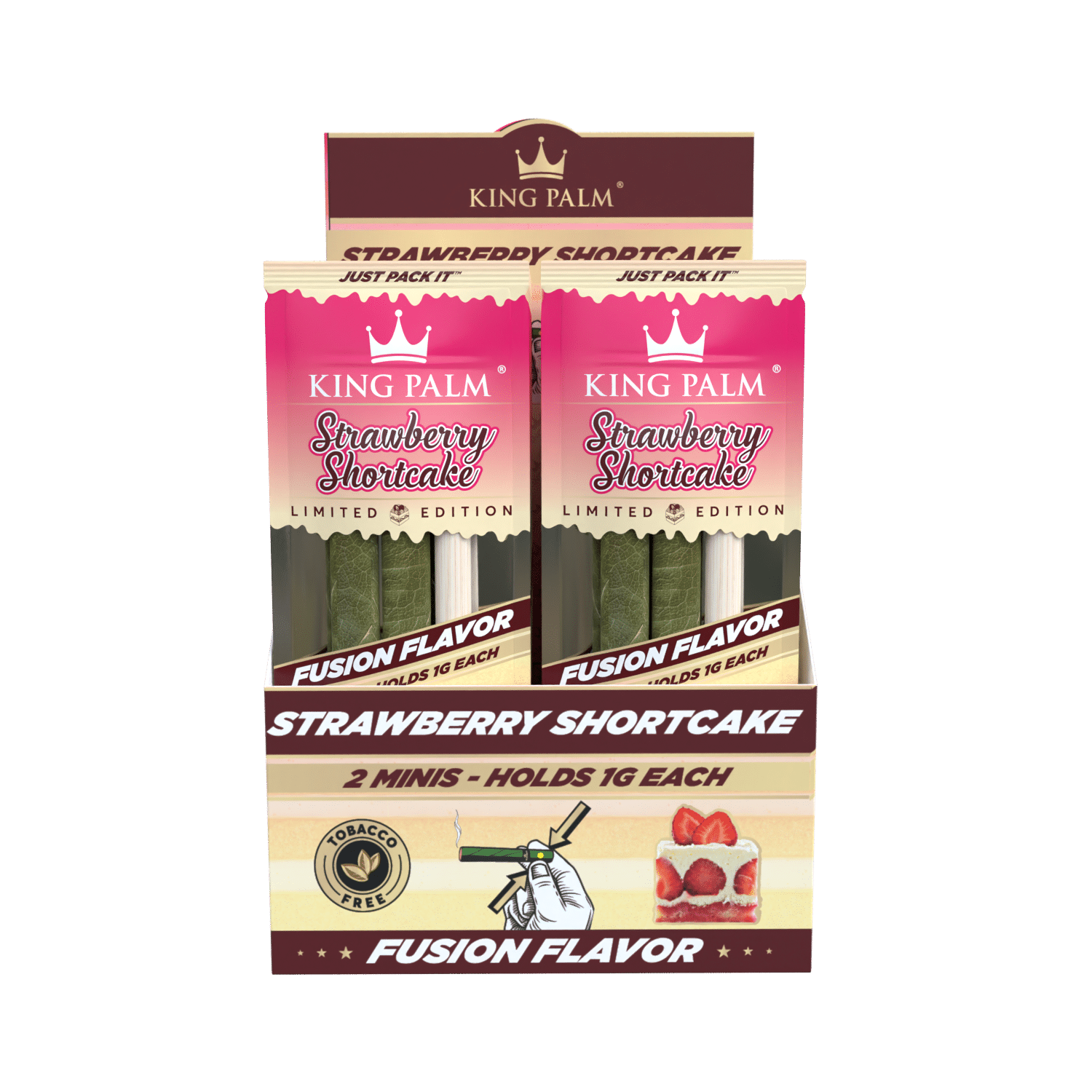 King Palm - Mini - 2 Stück - Strawberry Shortcake - Display - 20 Stück Bild 2