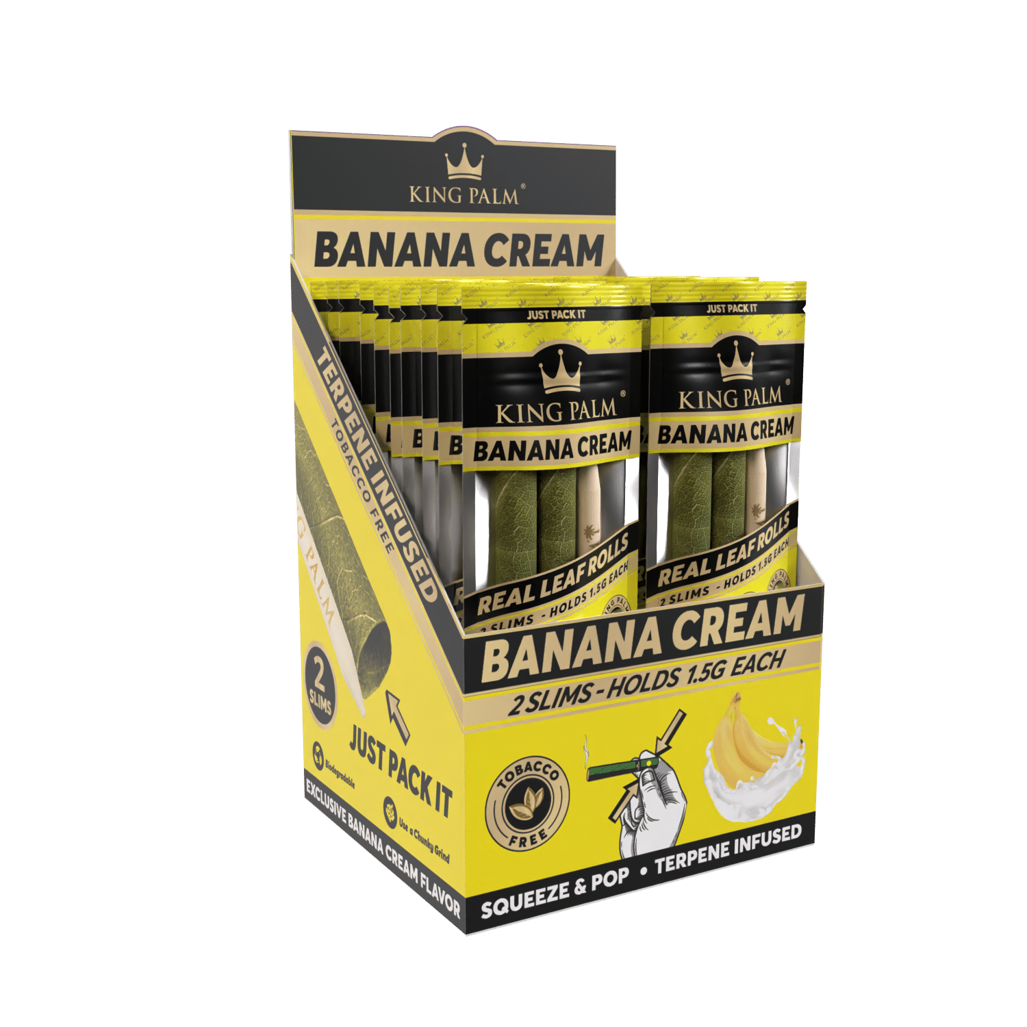 King Palm - Slim - 2 Stück - Banana Cream - Display - 20 Stück