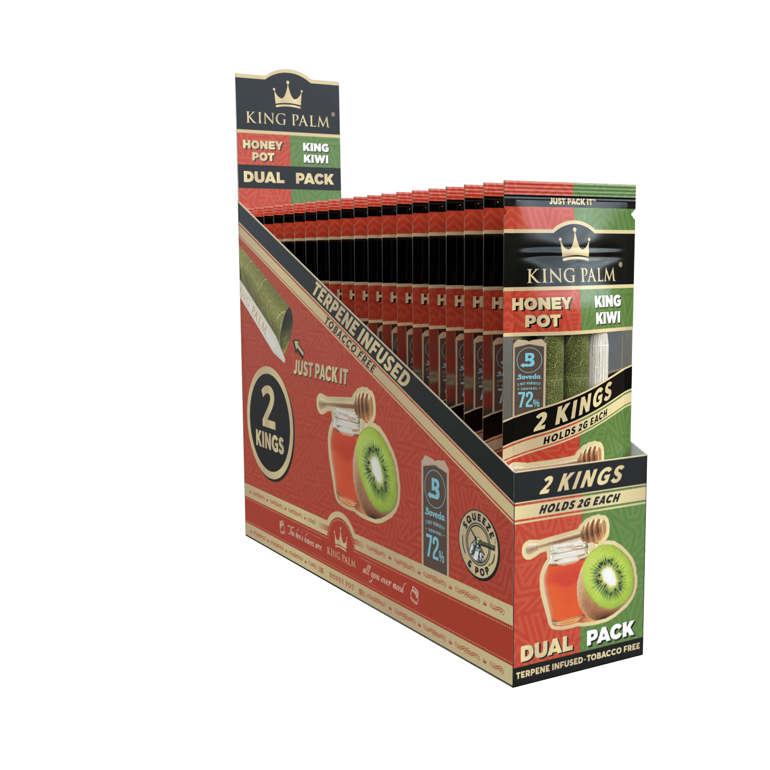 King Palm - King - 2 Stück - Honey Pot & King Kiwi - Display - 20 Stück