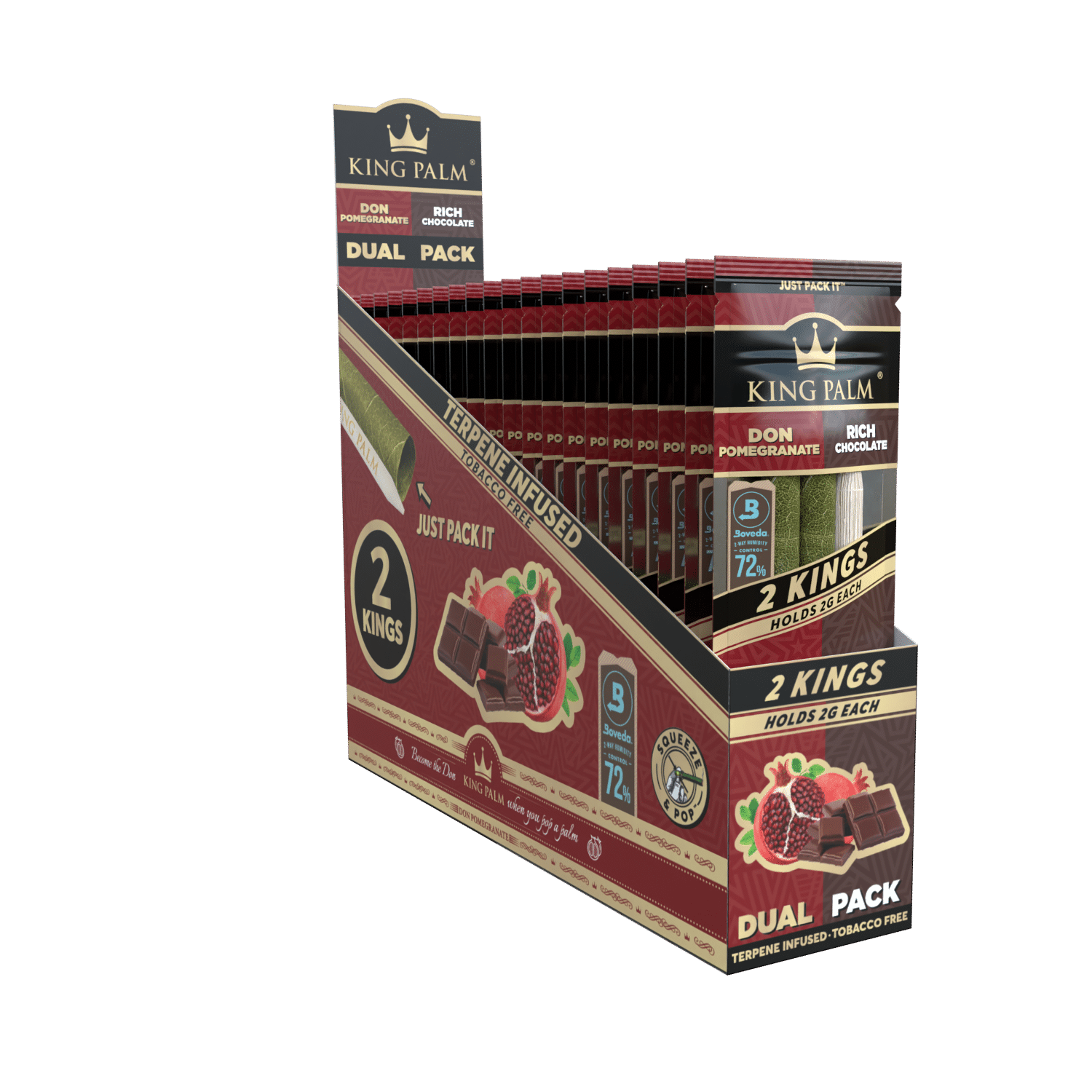 King Palm - King - 2 Stück - Don Pomegranate & Chocolate - Display - 20 Stück