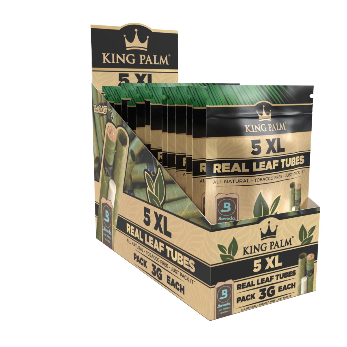 King Palm - King XL - 5 Stück - Natural - Display - 15 Stück