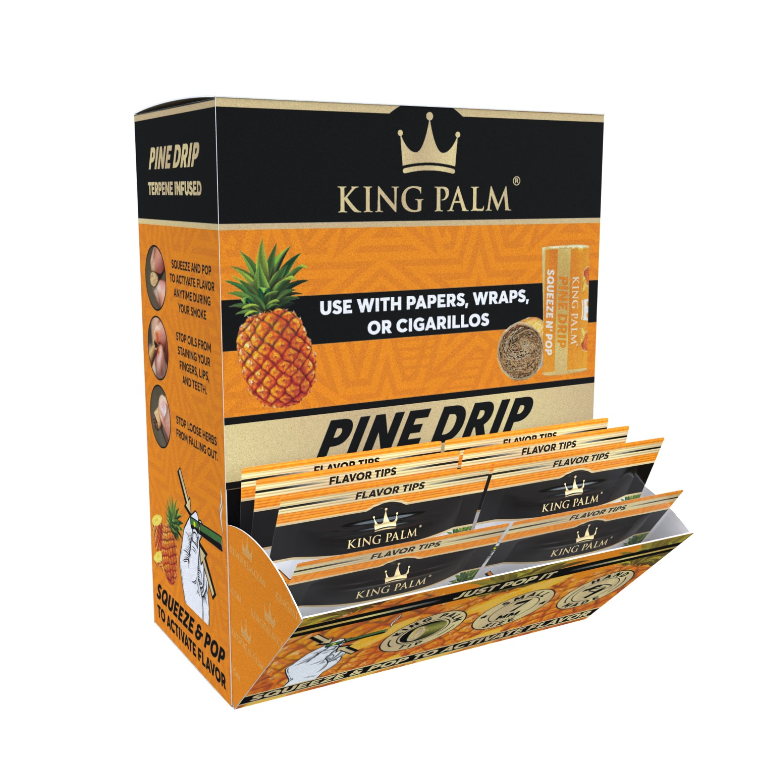 King Palm - Flavor Tips - 7mm - 2 Stück - Pine Drip - Display - 50 Stück