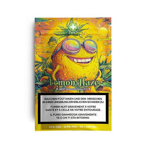 High Level Genetics - Lemon Haze - Indoor CBD Blüten - 9g