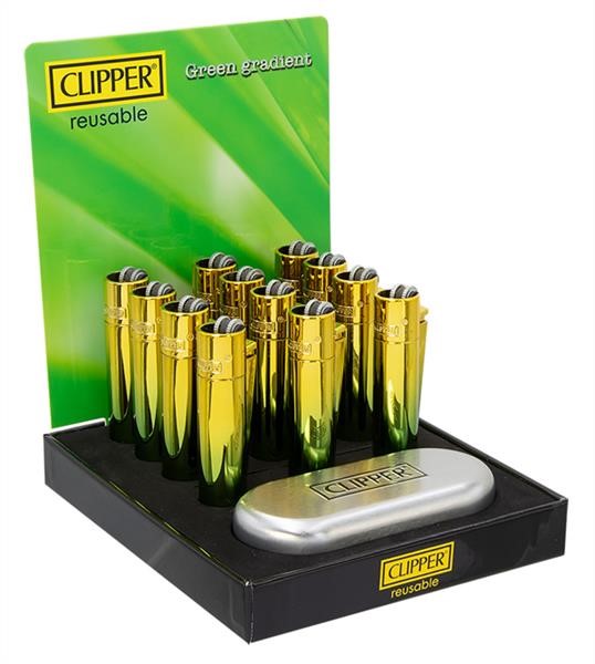 Clipper - Metal - Green Gradient - Display - 12 Stück