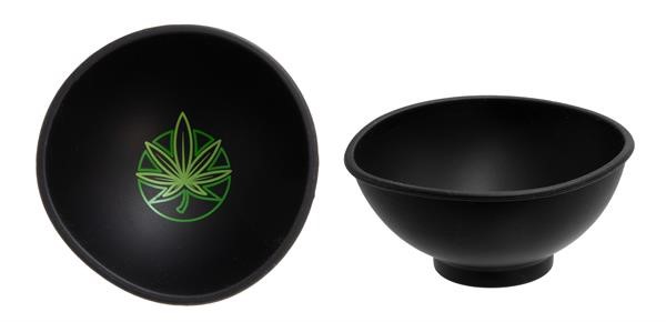 Mischschale Silikon - Black - Hanfblatt - 70x30mm - 1 Stück